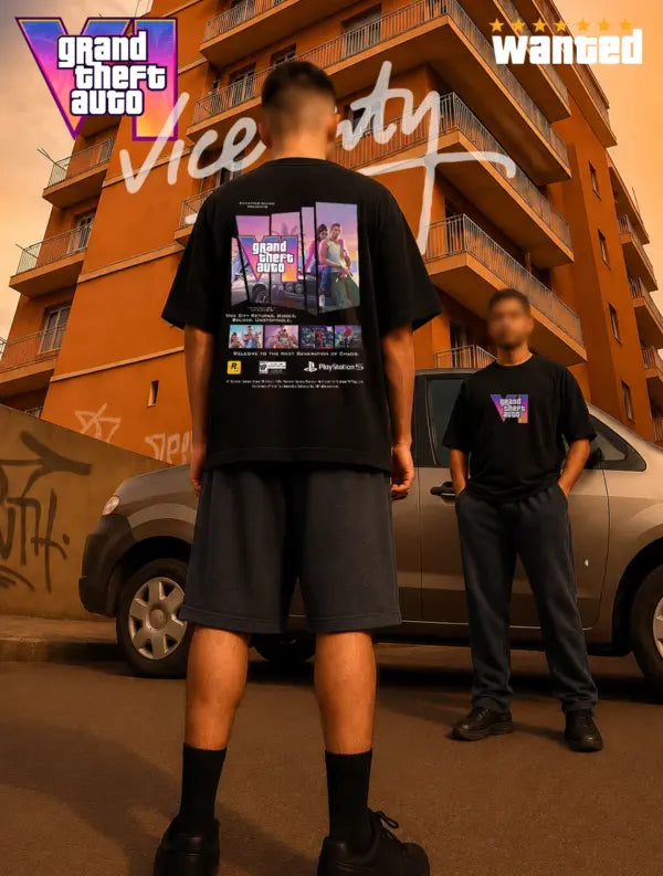 Grand Theft Auto VI GTA 6 Vice City Inspired Oversized T-Shirt