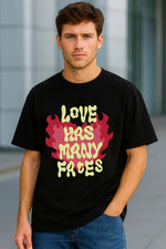 Love Has Many Faces Graphic Oversized T-Shirt