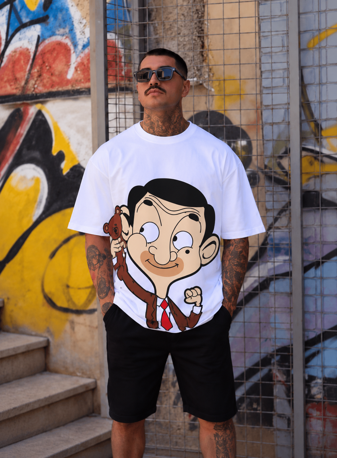 Mr Bean Cartoon Oversized T-Shirt