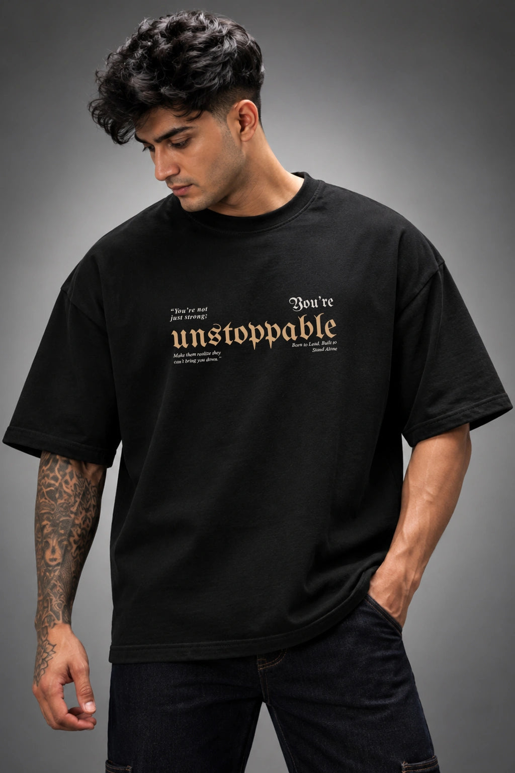 Unstoppable Tiger Fearless Minds Oversized T-Shirt