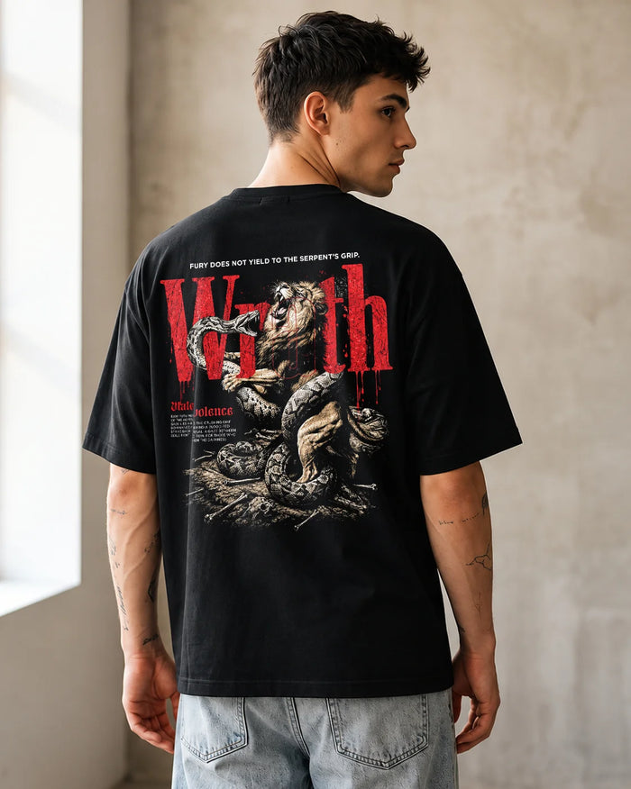 Wrath Malevolence Lion & Python Oversized T-Shirt