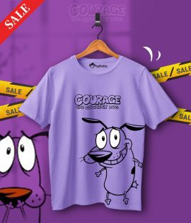 Courage Dog Cartoon T-Shirt