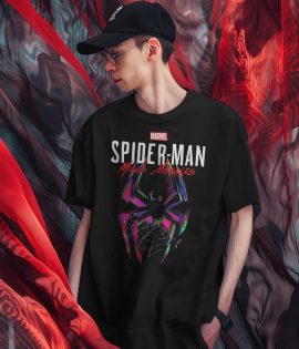 Black Spiderman graphic Tee