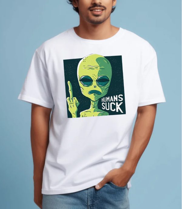 Humans Suck Oversized Graphic T-Shirt